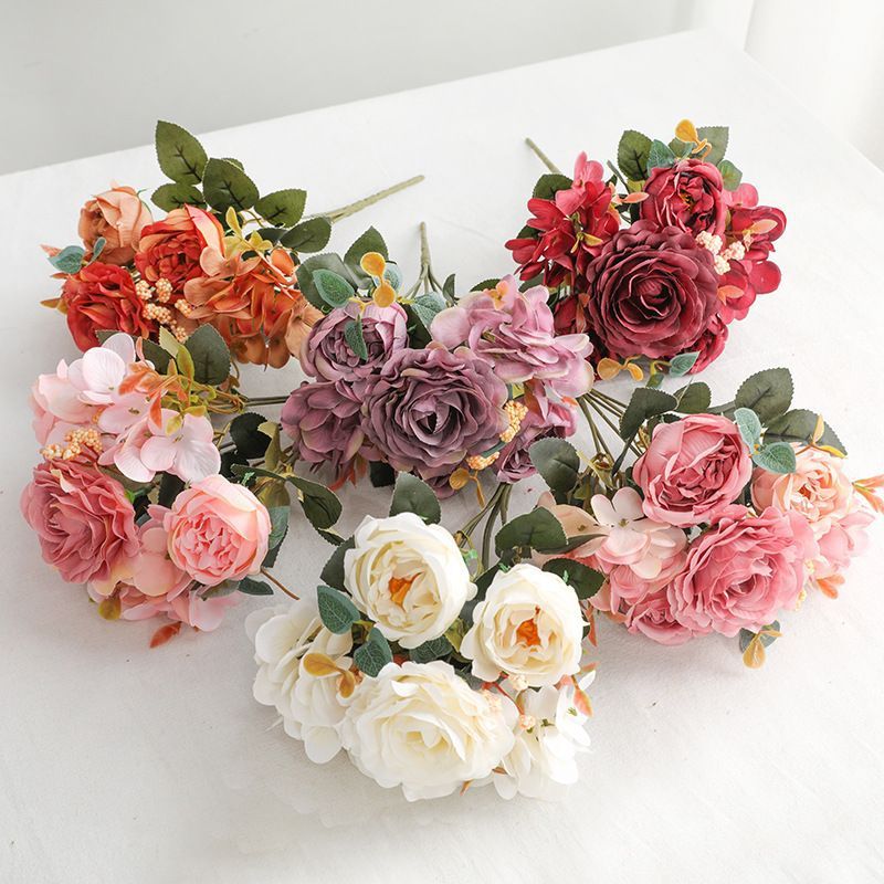 Lush Realistic Floral Bouquet Arrangement