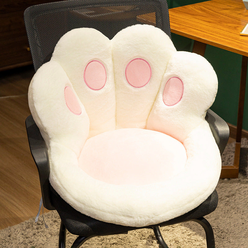 Plush pet bed with raised edge and removable cuddly pillow