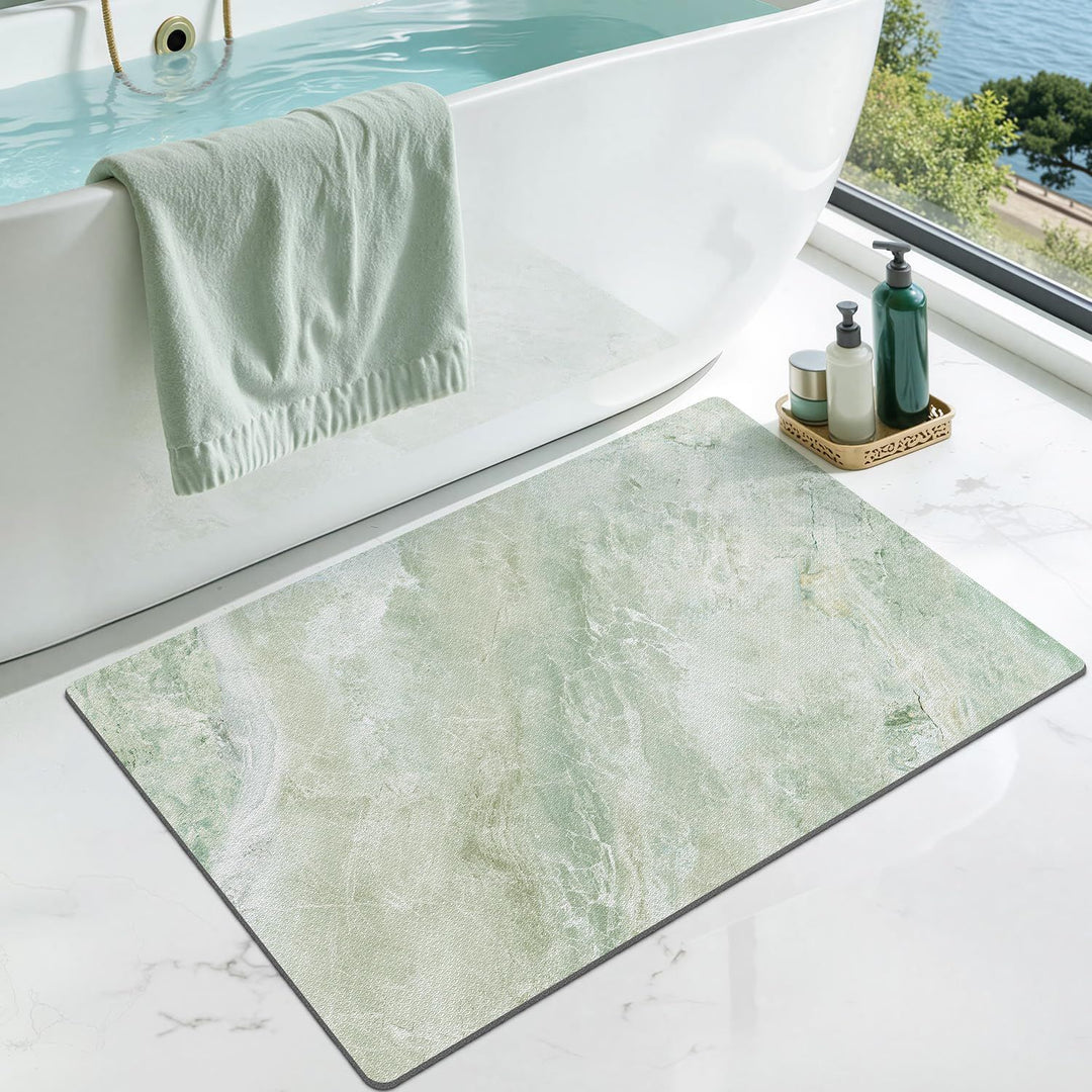 Plush Tropical-Themed Bath Mat