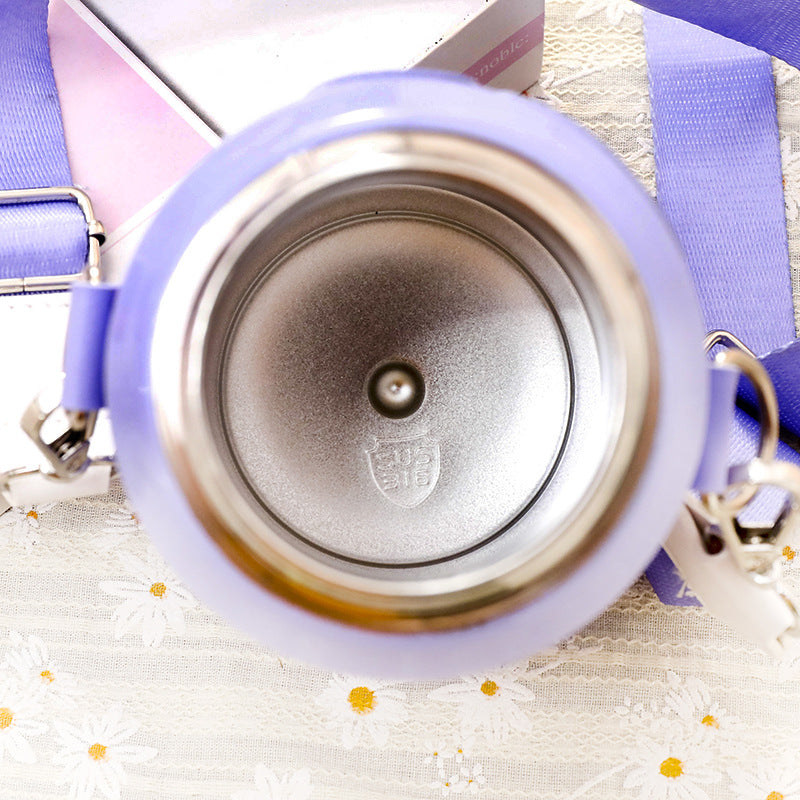 Insulated drinking bottle with cute animal design and practical carrying strap Kalsten