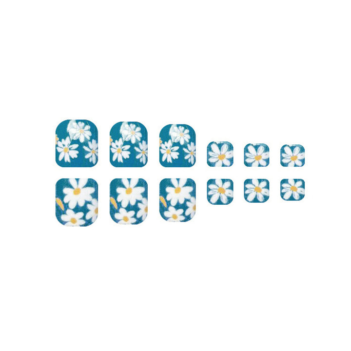 Floral Themed Pedicure Nail Art Kalsten