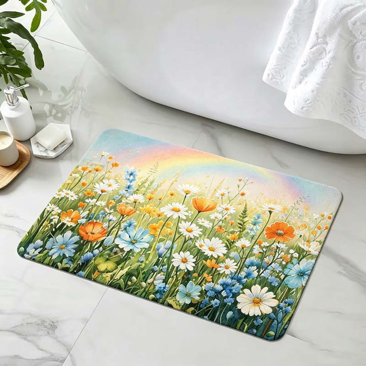 Floral-Themed Comfort Bath Mat Kalsten