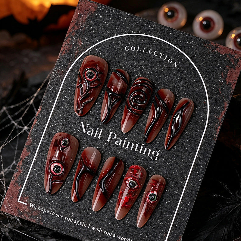 Halloween-Themed Press-On Nail Art Set Kalsten