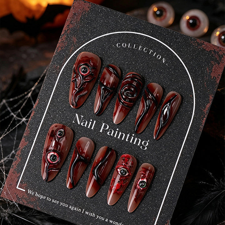 Halloween-Themed Press-On Nail Art Set Kalsten