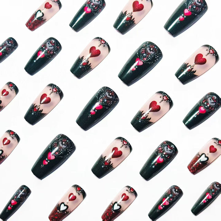 Romantic Heart-Inspired Nail Art Set Kalsten