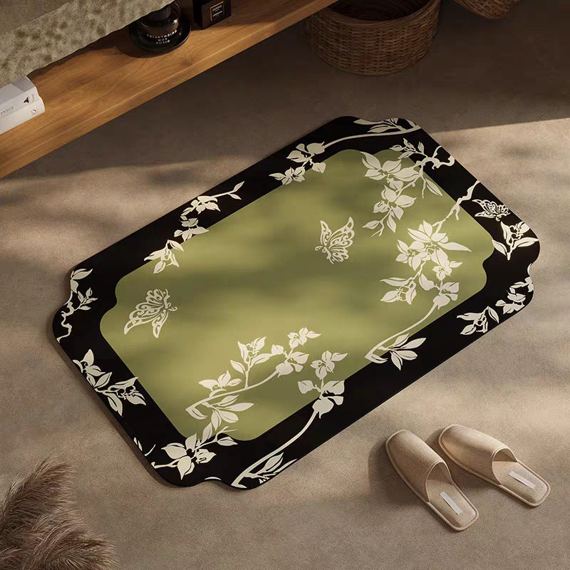 Elegant Floral Design Area Mat