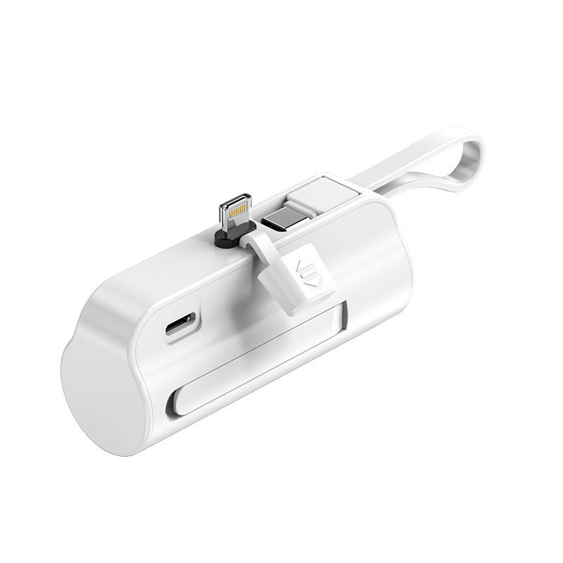 Portable charger with integrated charging cable and ergonomic design Kalsten
