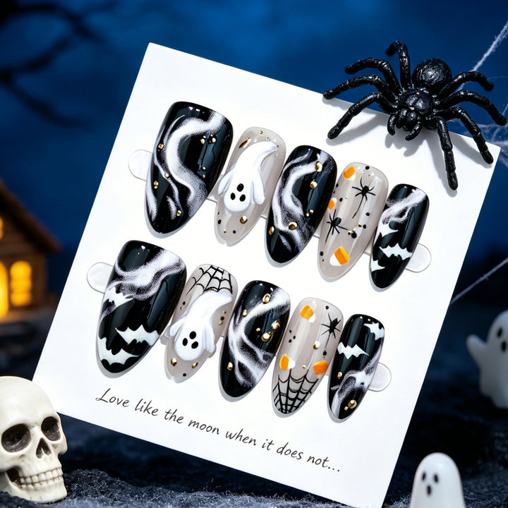 Spooky Halloween Press-On Nail Art Set