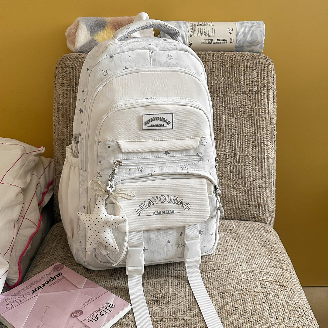 Trendy Star Print Backpack
