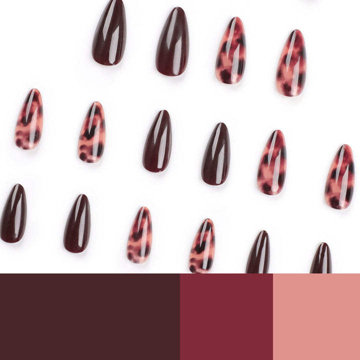 Elegant Stiletto Nails with Animal Design Kalsten
