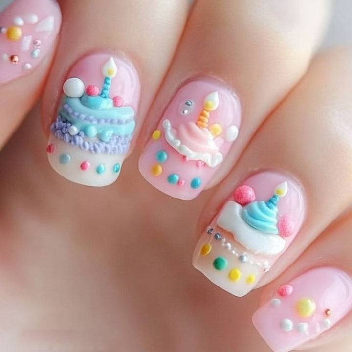 Celebration-Themed Press-On Nails Kalsten