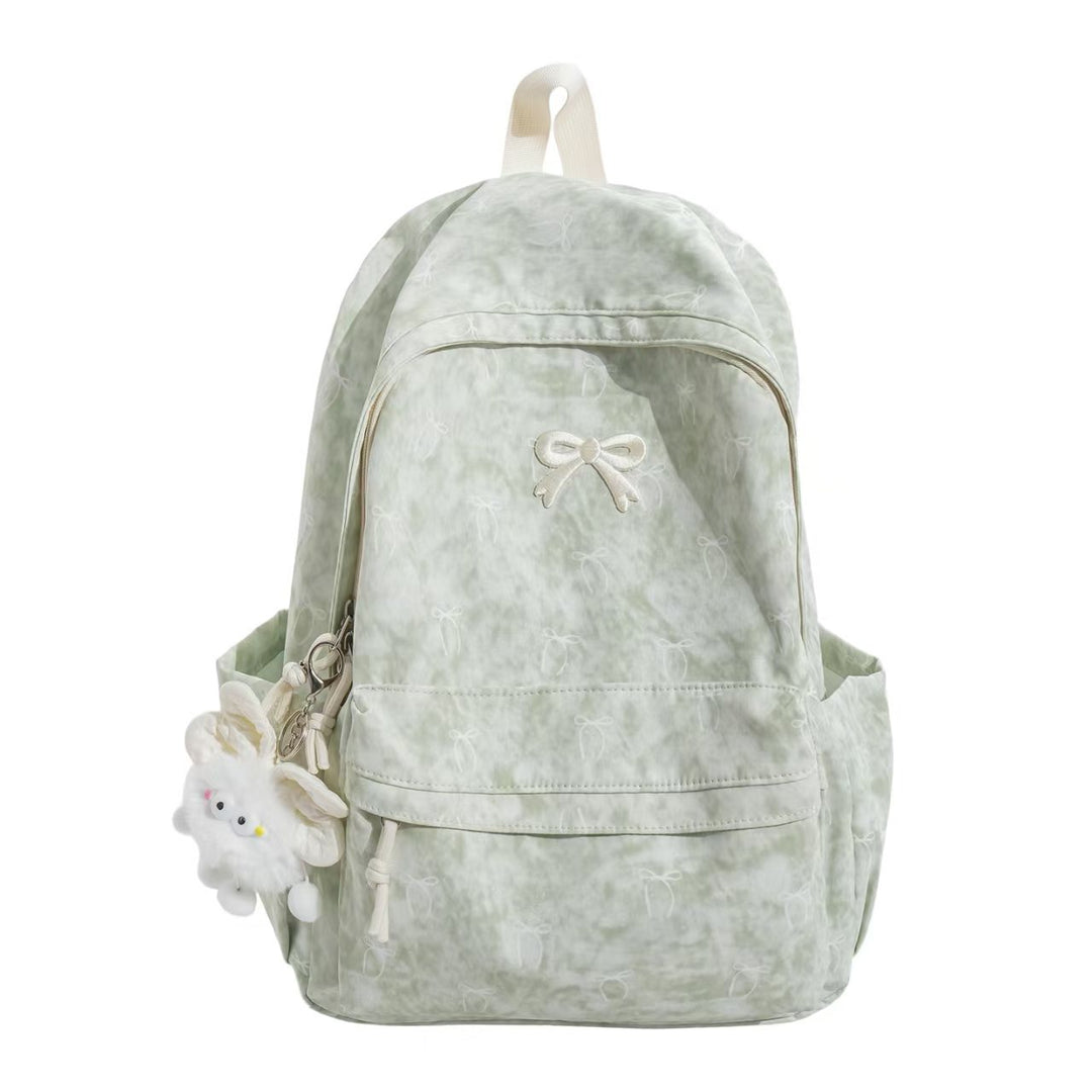 Backpack with Playful Bow Design and Practical Compartments Kalsten