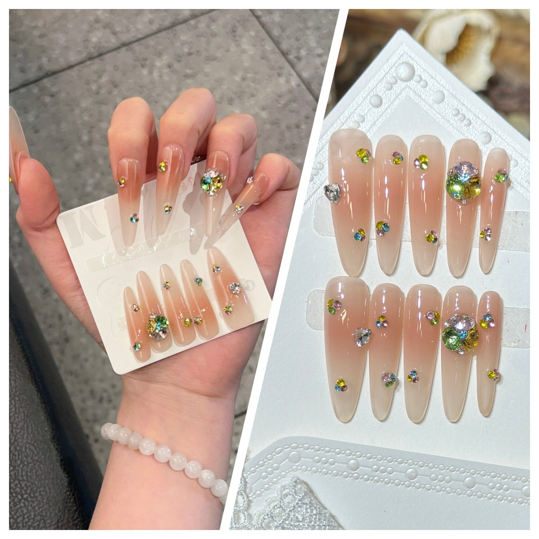 Artistic Stiletto Press-On Nail Set with Charming Patterns Kalsten