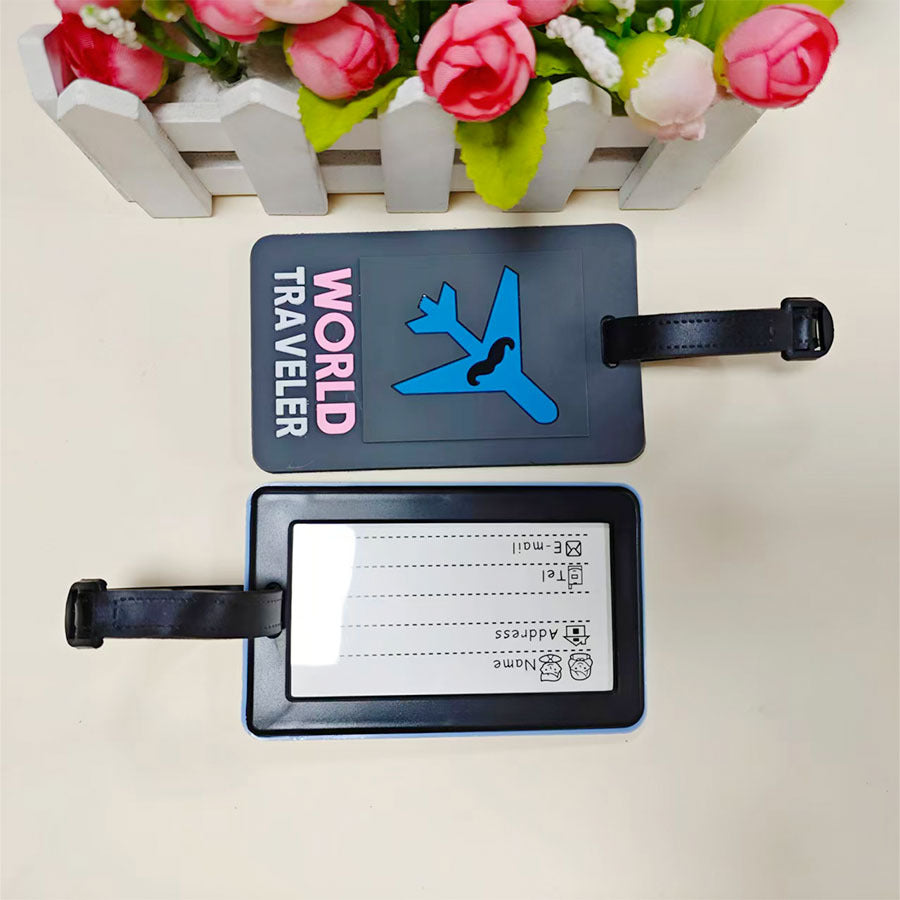 Unisex Travel-Themed Silicone Luggage Tag Kalsten