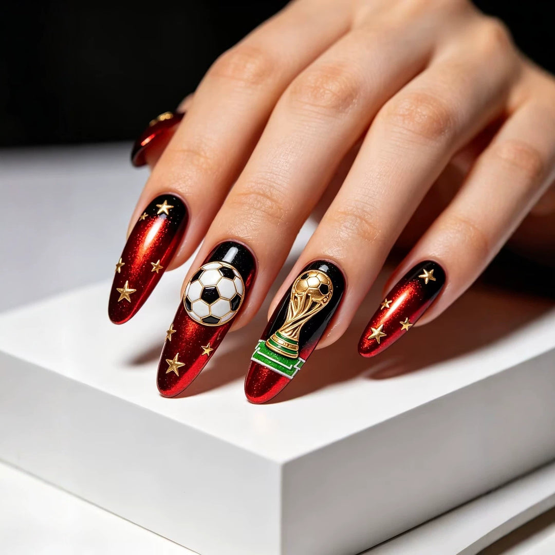 Creative Football Art Nails Kalsten
