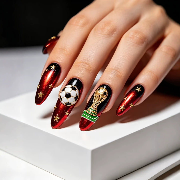 Creative Football Art Nails Kalsten