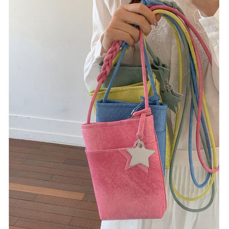 Fashionable shoulder bag with braided shoulder strap Kalsten