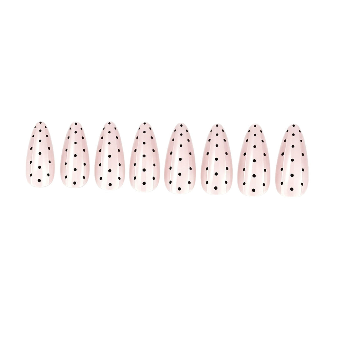 Elegant Polka Dot Acrylic Nail Enhancements Kalsten