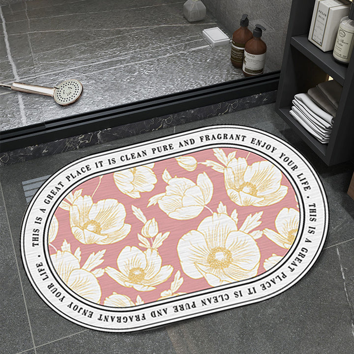 Unisex Floral Pattern Bathmat Kalsten