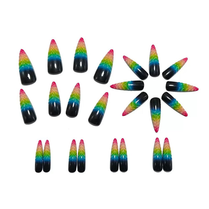 Artistic Leaf-Shaped Nail Extensions Kalsten