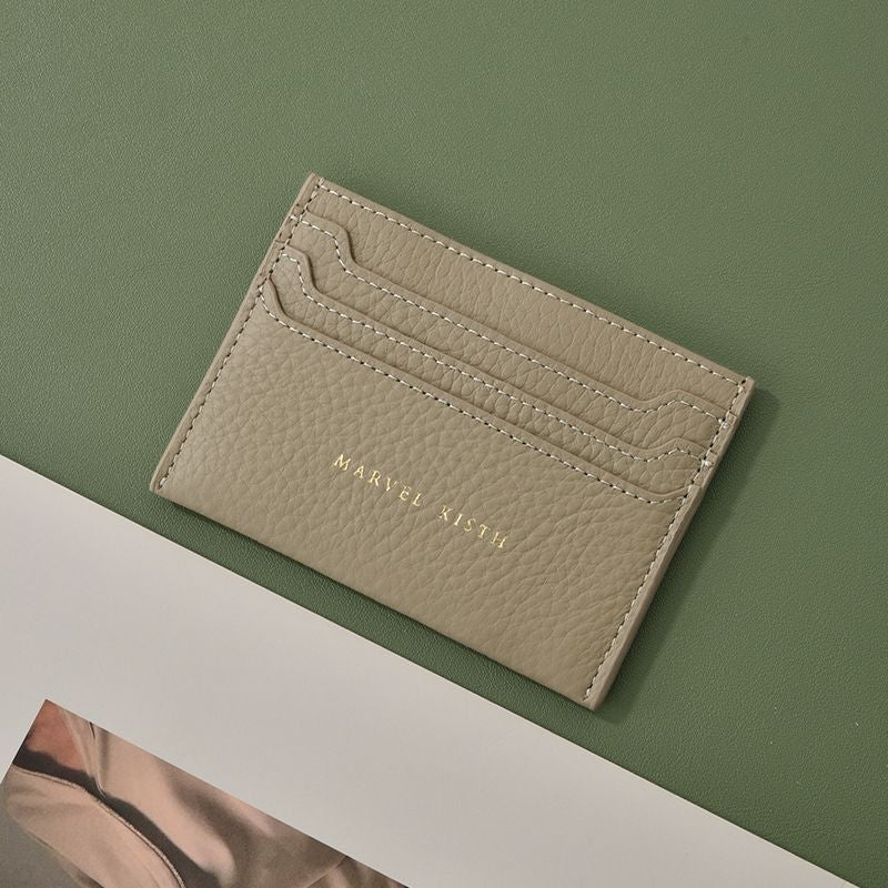 Textured Leather Card Holder Kalsten
