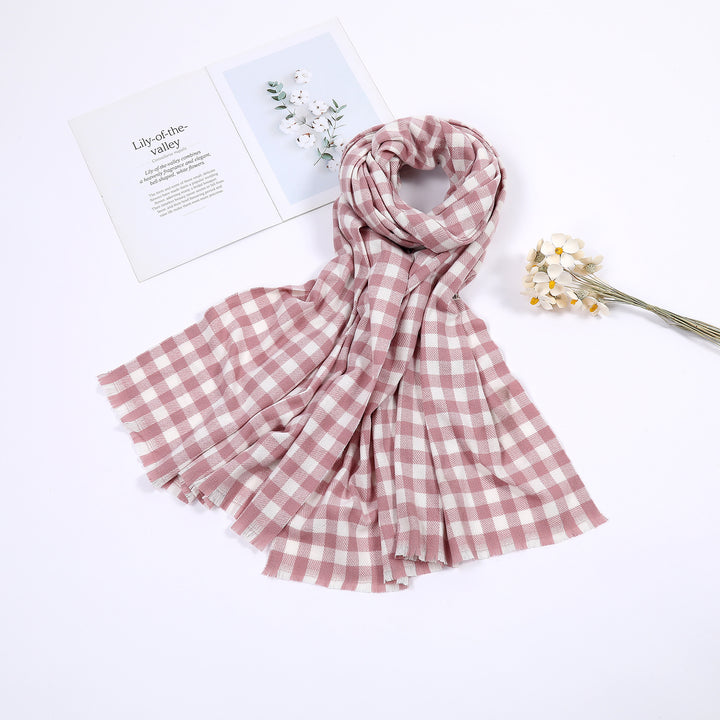 Ladies comfortable check scarf Kalsten