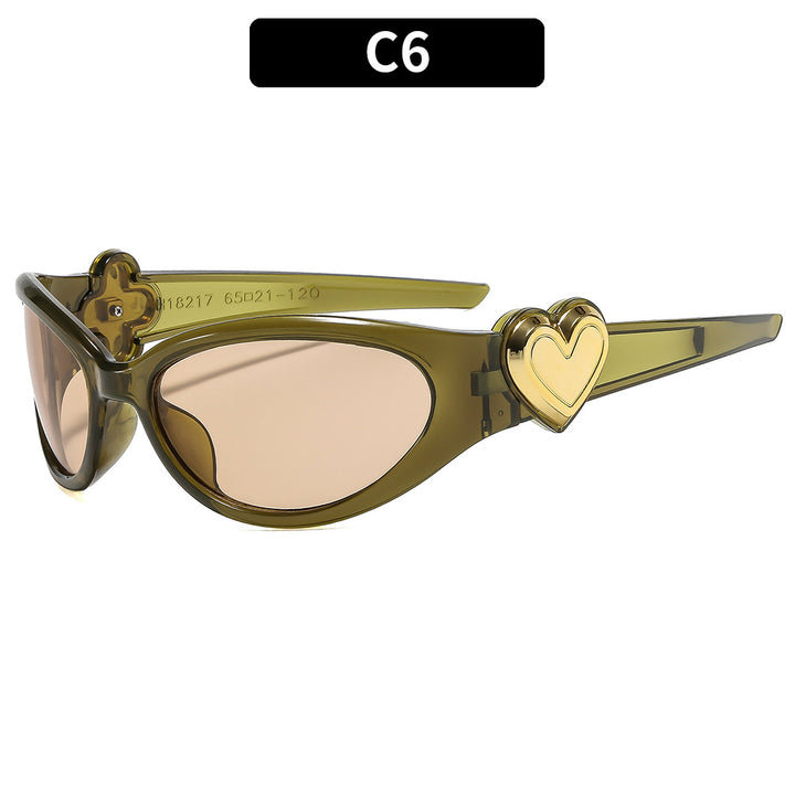 Heart-Shaped Cat-Eye Sunglasses