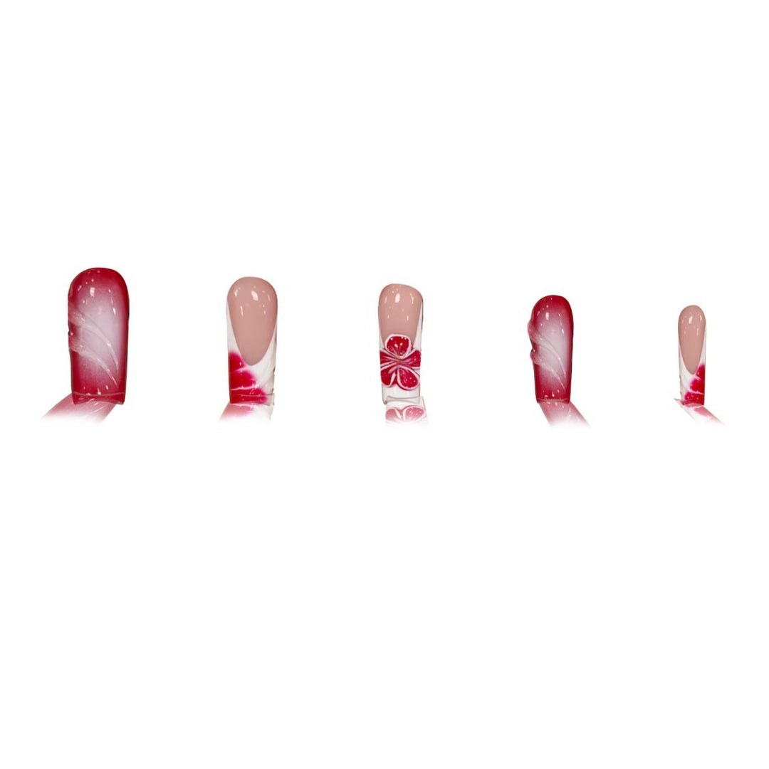 Floral and Artistic Press-On Nail Art Kalsten