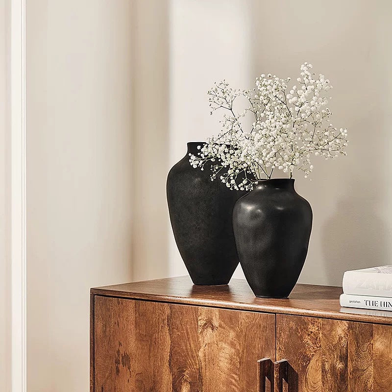 Elegant Curved Ceramic Vase