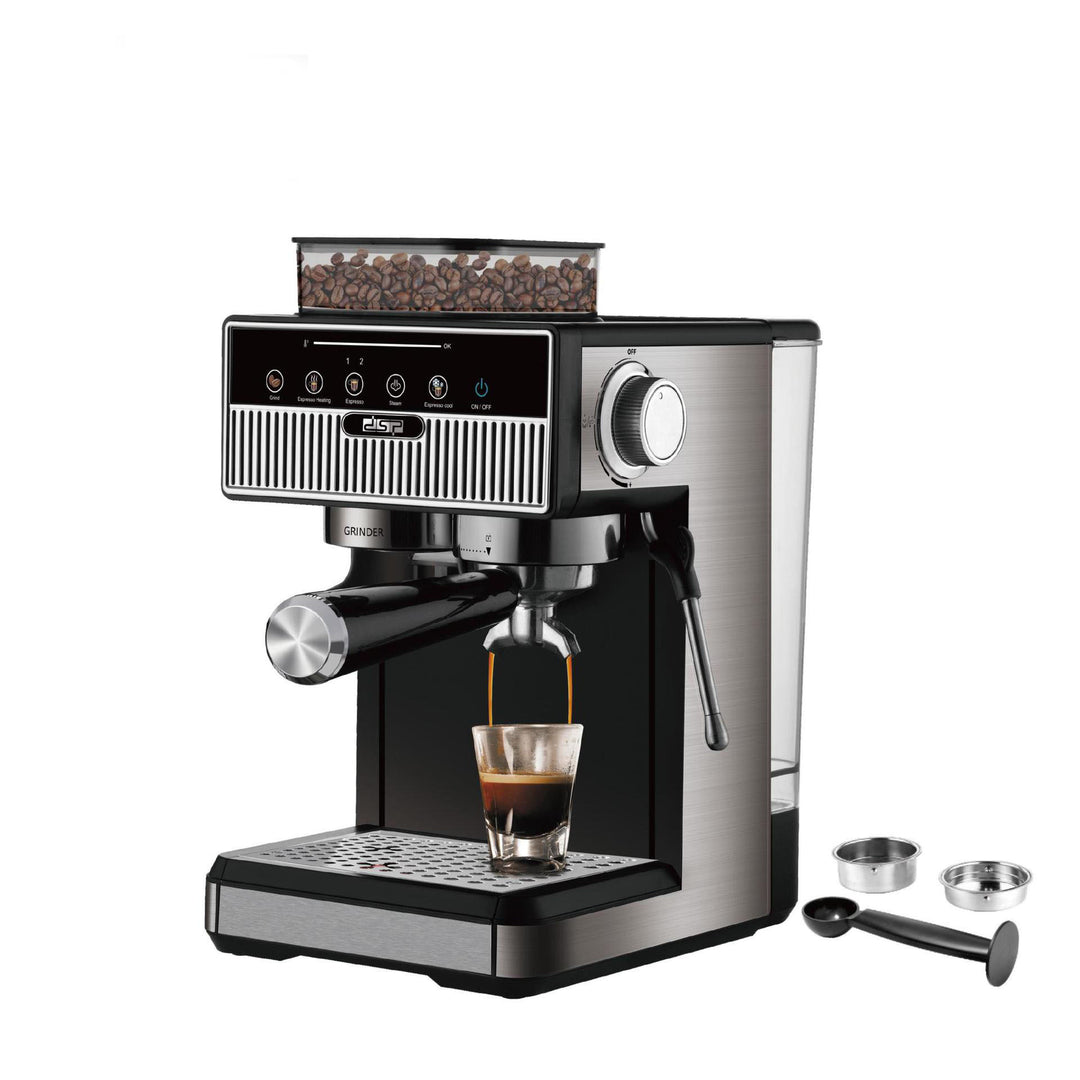 Espresso machine with integrated grinder and precise temperature settings Kalsten
