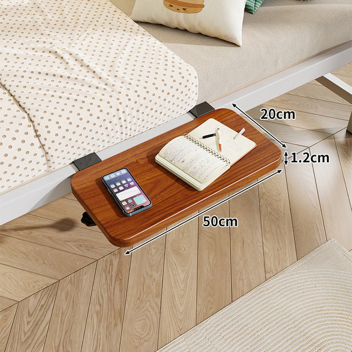 Clamp-On Floating Bedside Shelf with Bamboo Top and Slim Profile