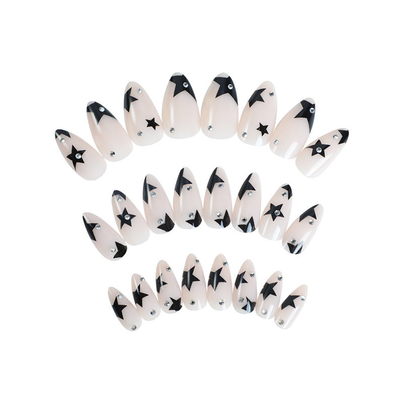 Elegant artificial nails with glitter accents Kalsten