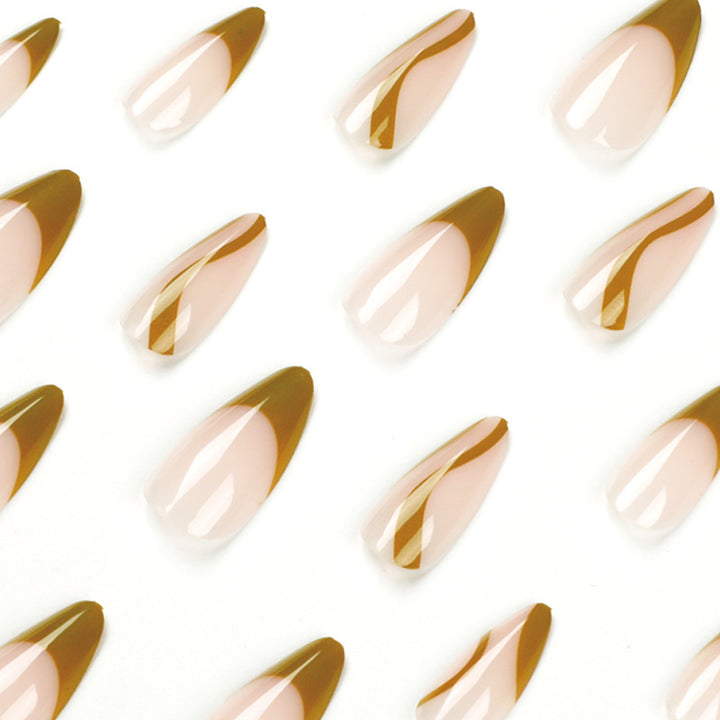 Artful stiletto nails with artistic design Kalsten