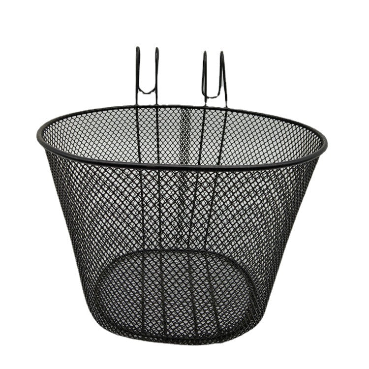 mesh front bicycle basket with over-the-handlebar hooks Kalsten