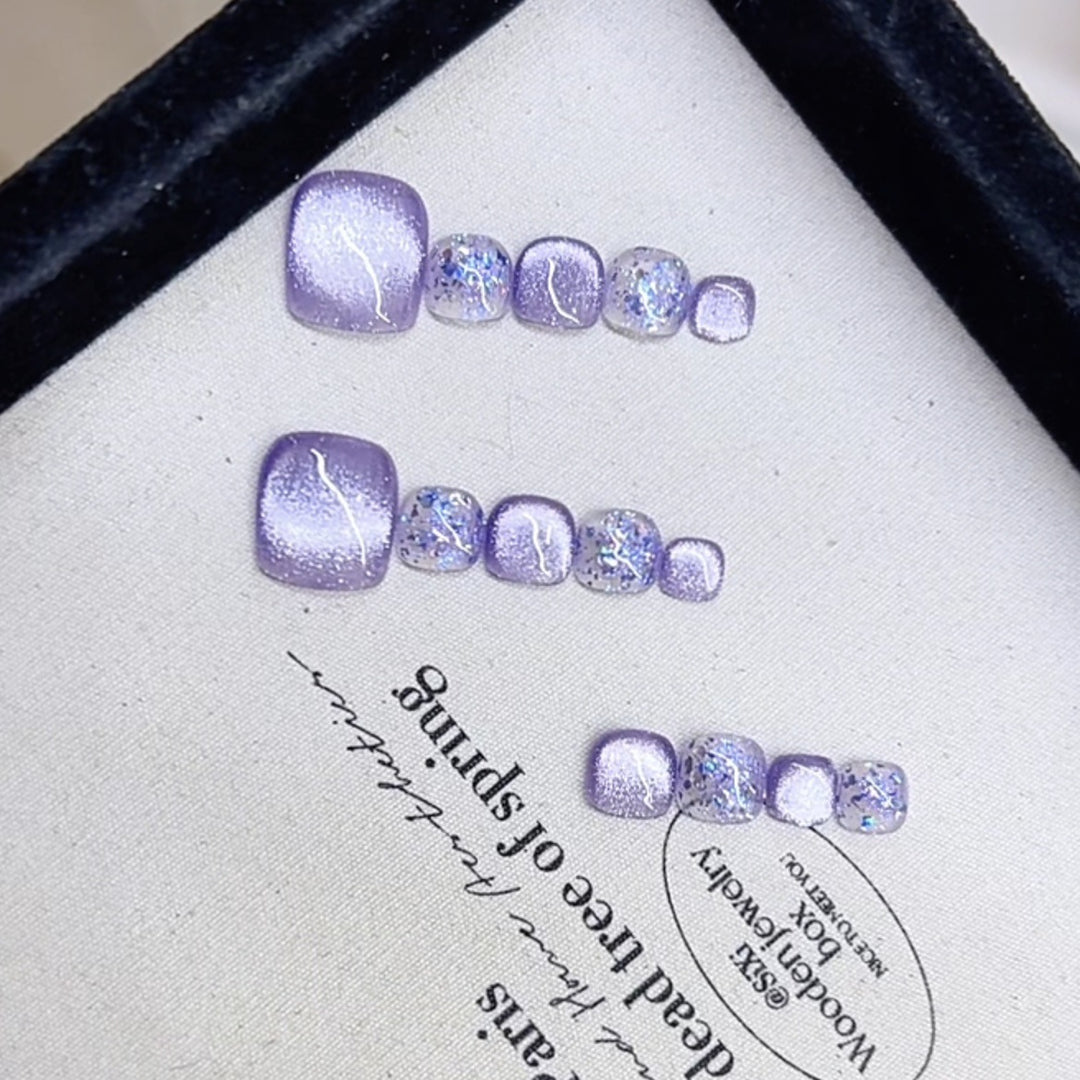 Glittery Press-On Nail Tips Set Kalsten