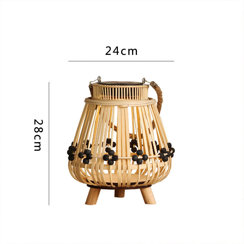 Decorative light source with natural rattan Kalsten