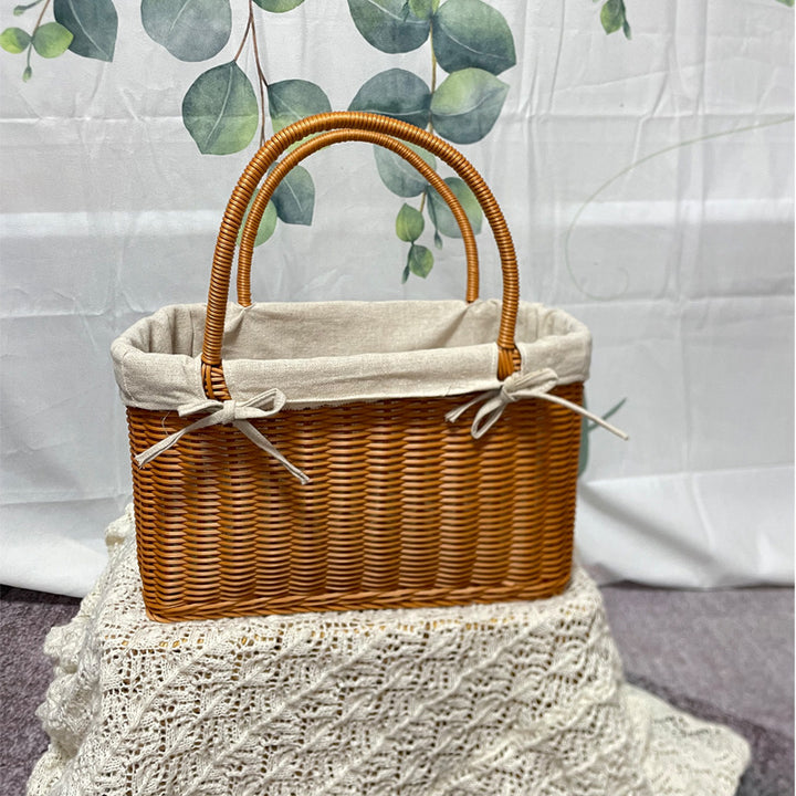 Handcrafted Woven Storage Basket with Liner Kalsten