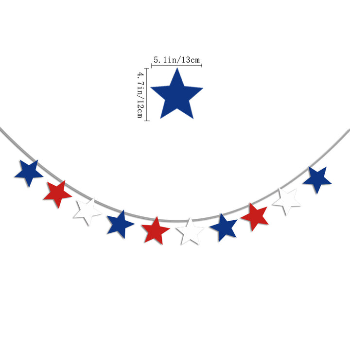 Unisex nan patriotic decorative bunting banner set with pre-strung USA letters and star garlands Kalsten