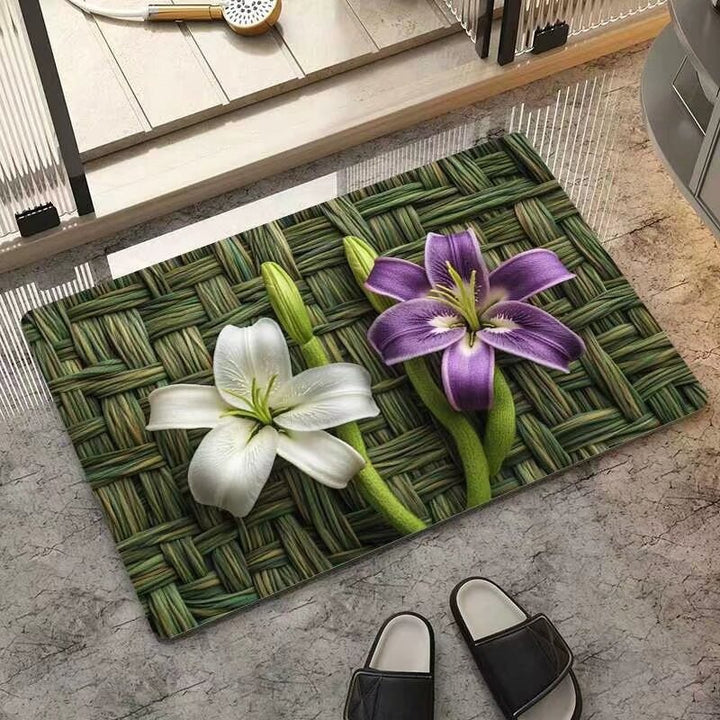 Floral-Inspired Decorative Area Mat