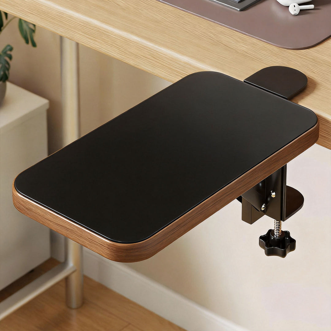 Under-Desk Sliding Keyboard Tray and Desk Extender with Smooth Glide Mount