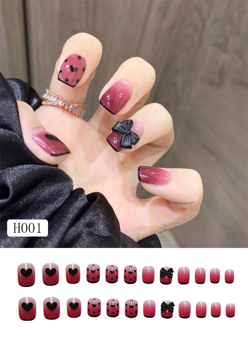 Artificial nail tips with bow design Kalsten