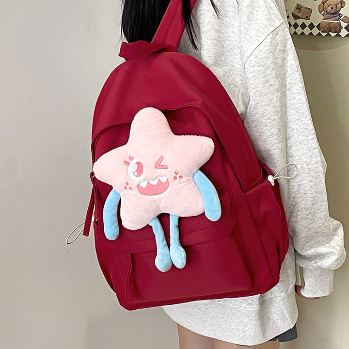 Plush backpack with playful star motif Kalsten