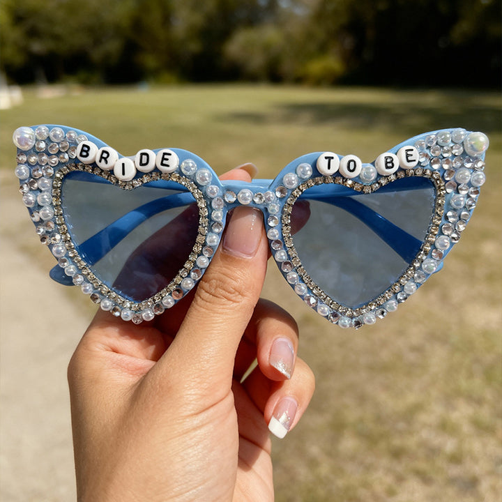 Heart-Shaped Pearl-Embellished Sunglasses Kalsten