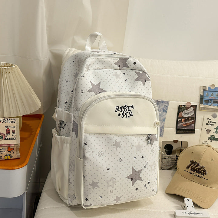 Stylish Star-Patterned Day Backpack