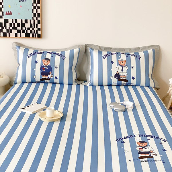 Fitted sheet set with pillowcases
