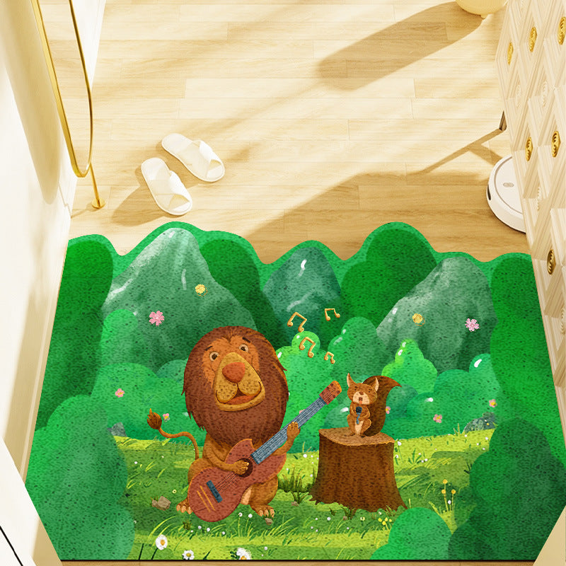 Playful Animal-Themed Bath Mat