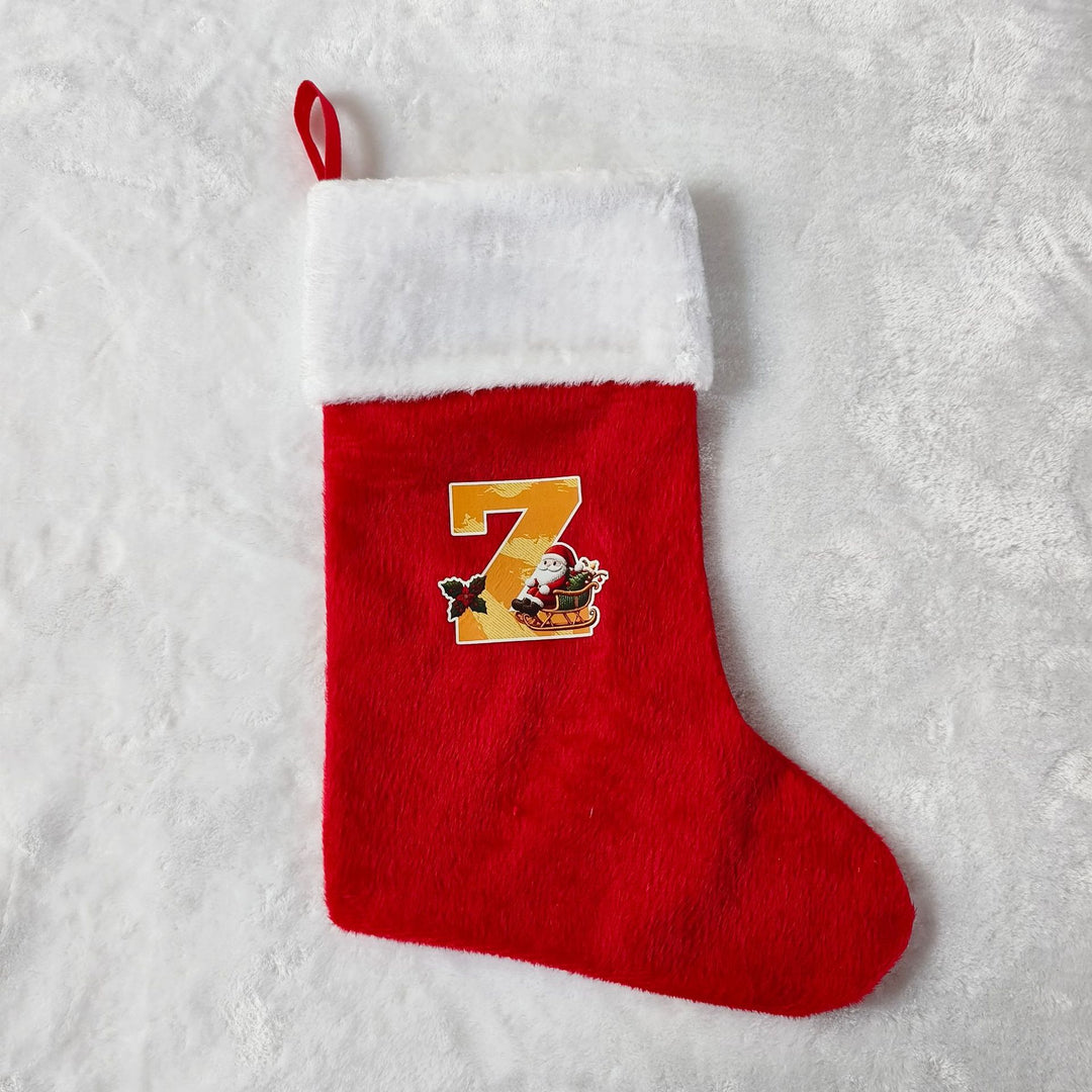 Festive Christmas stocking with customizable design