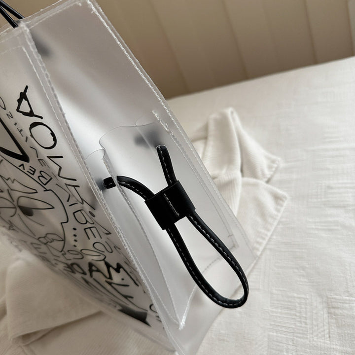 Trendy Graphic Print Tote Bag
