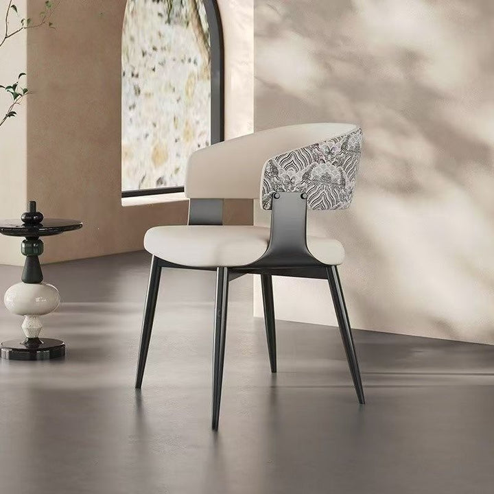 Contemporary Floral Accent Dining Chair Kalsten