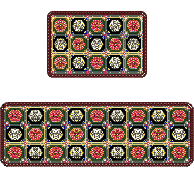 Geometric Pattern Bathroom Mat Set